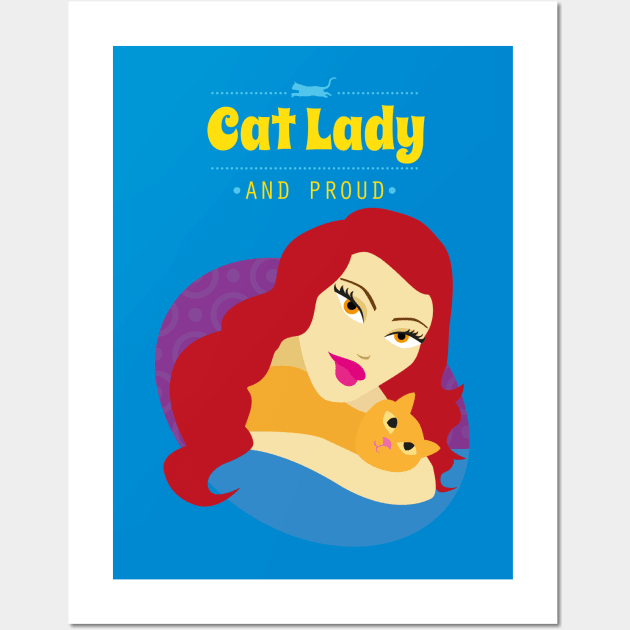 Cat Lady and Proudy Wall Art by Bleckim